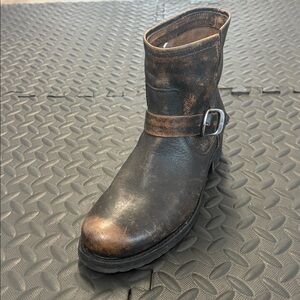 Frye Black and Brown Ankle Boot